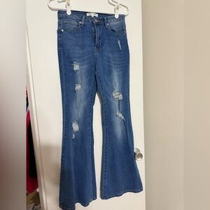 Women's Almost Famous Distressed Flare Jeans